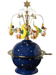 Music Box "Globe"O Du Frohliche, with 36-note Musical Movement 5336/9AB