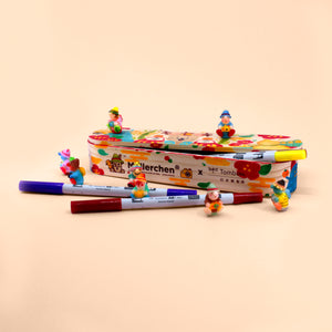 Müllerchen Wooden Pencil Case + ABT Pro Art Markers (12pc Set)