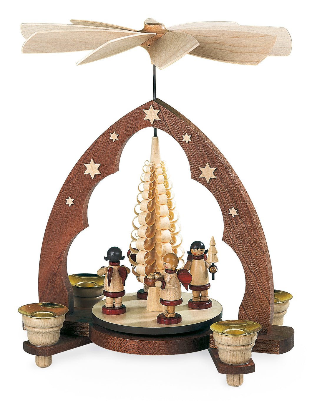 Pyramid gift-bringing angels, pointed arch