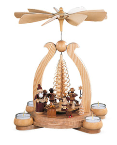 Pyramid arch, large, Santa giving out X-mas presents