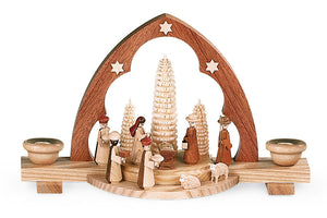 Candle arch nativity scene