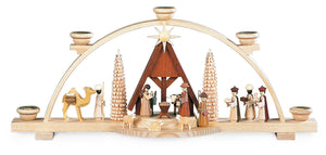 Candle arch nativity scene