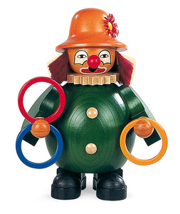 Smoking man, Clown, juggler with rings