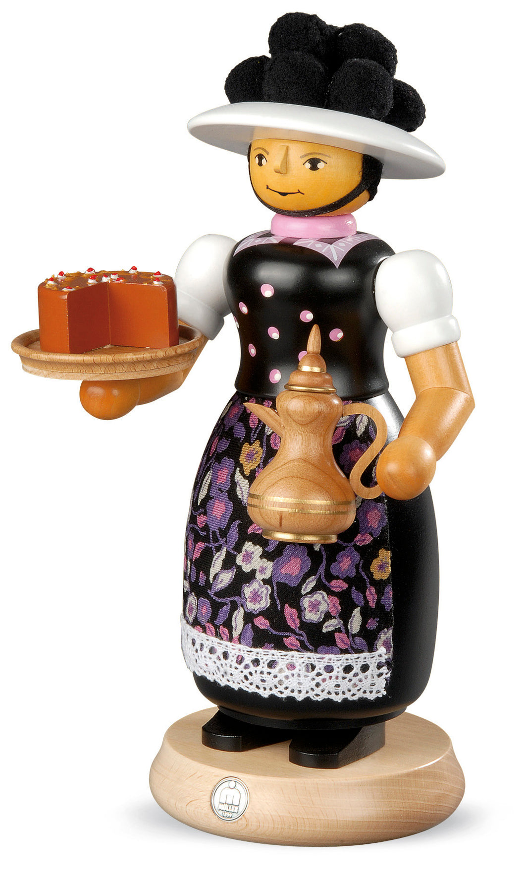 Smoking man, Black-Forest woman with smoking coffeepot