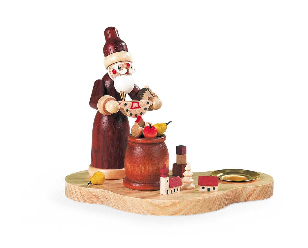 Candleholder Santa giving out