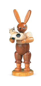 Easter bunny, male with little cat