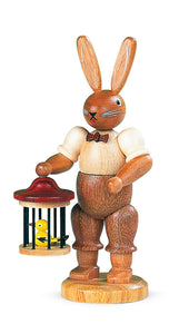Easter bunny, male with bird cage