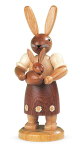 Easter bunny, female with little child