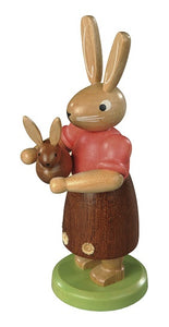 Easter bunny, female with little child