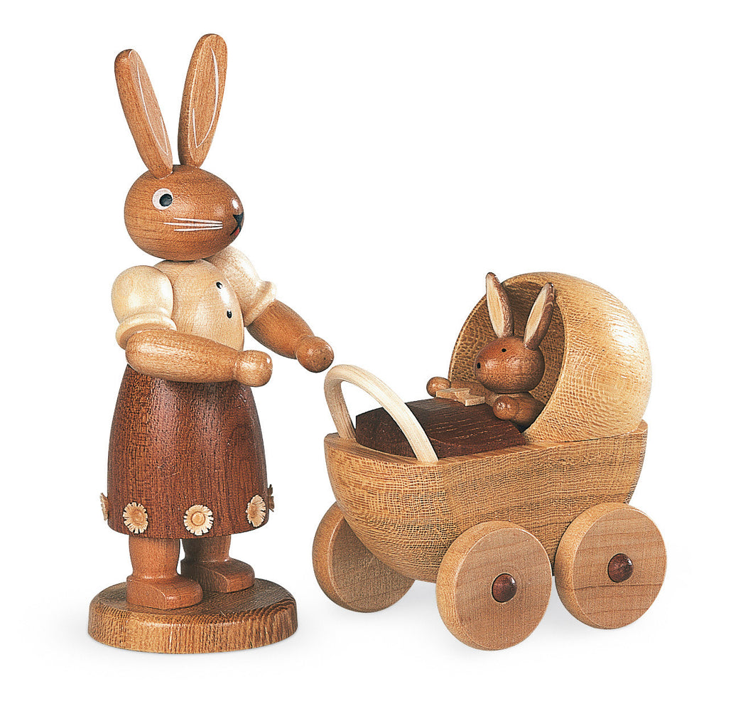 Easter bunny, female with buggy