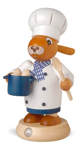 Smoking man Easter bunny, cook